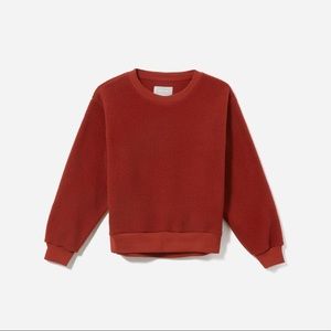 Everlane renew fleece in brick red